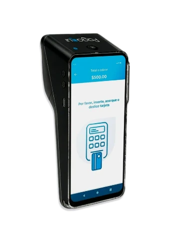 Terminal punto de venta real para cobrar con tarjeta